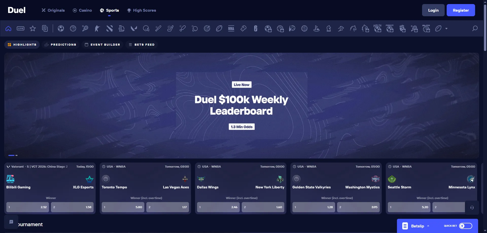 Apuestas deportivas en Duel Casino M&eacute;xico &mdash; f&uacute;tbol, eSports y m&aacute;s
