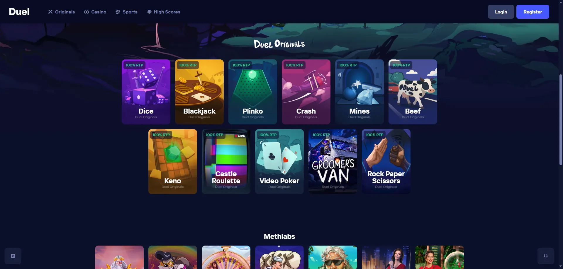 Juegos de casino Duel Originals &mdash; tragamonedas y juegos propios
